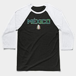 Mexican National Football Team Mexico Camo Text Crest Baseball T-Shirt